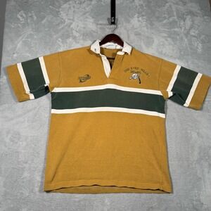 Barbarian Rugby Wear Shirt Mens XXL Gold Green One Eyed Willie OKC RFC Stripe 5